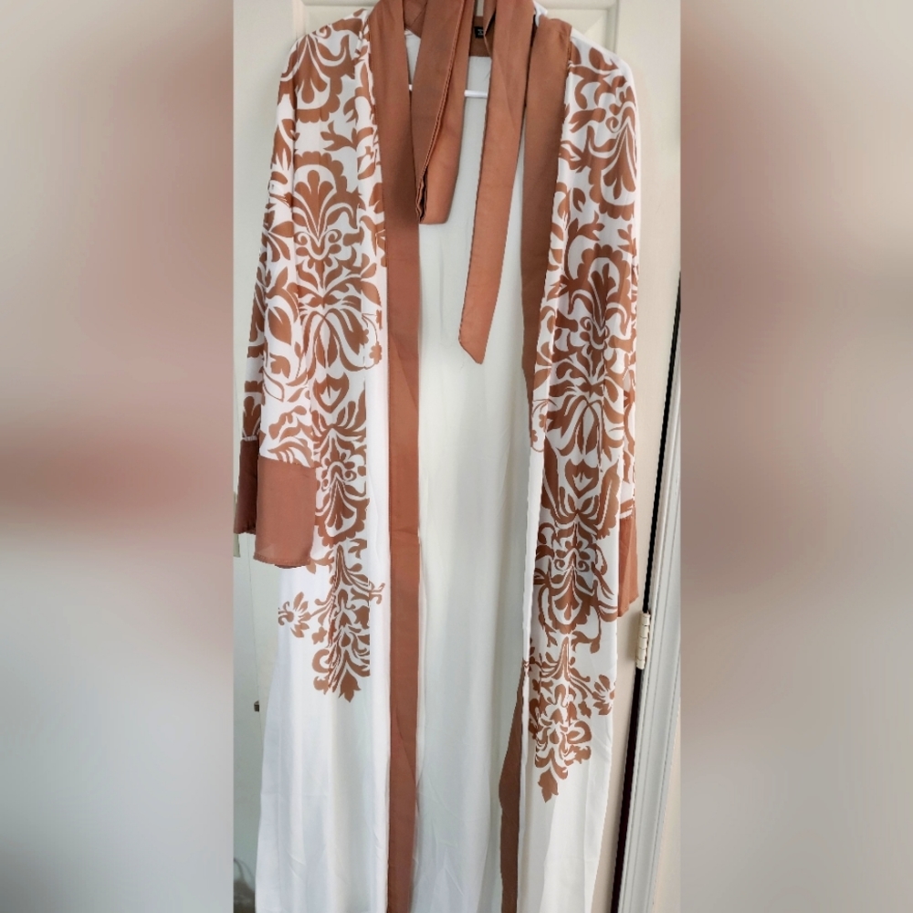 Chiffon Abaya for Women Open Front Cardigan Modest Dress